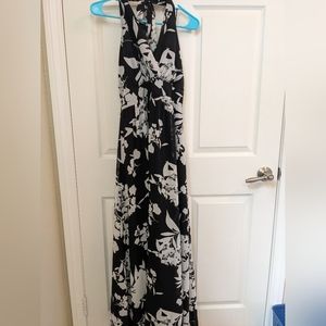 Express black halter maxi dress size L